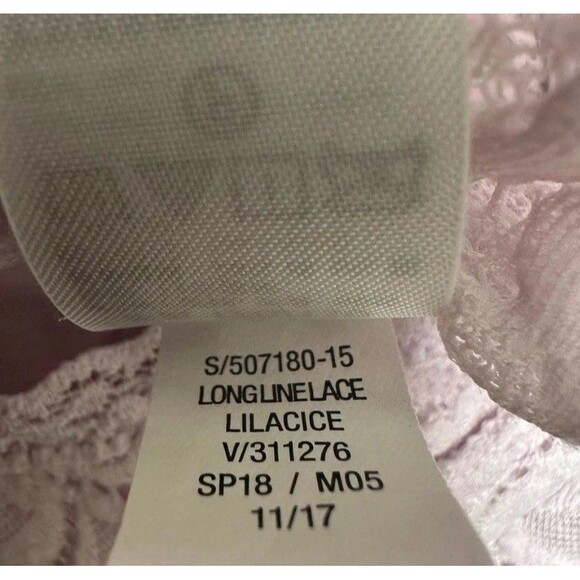 Old Navy Long Line Lace Bralette Womens XL in Liliac Ice Wireless Lined Stretch - Picture 7 of 8